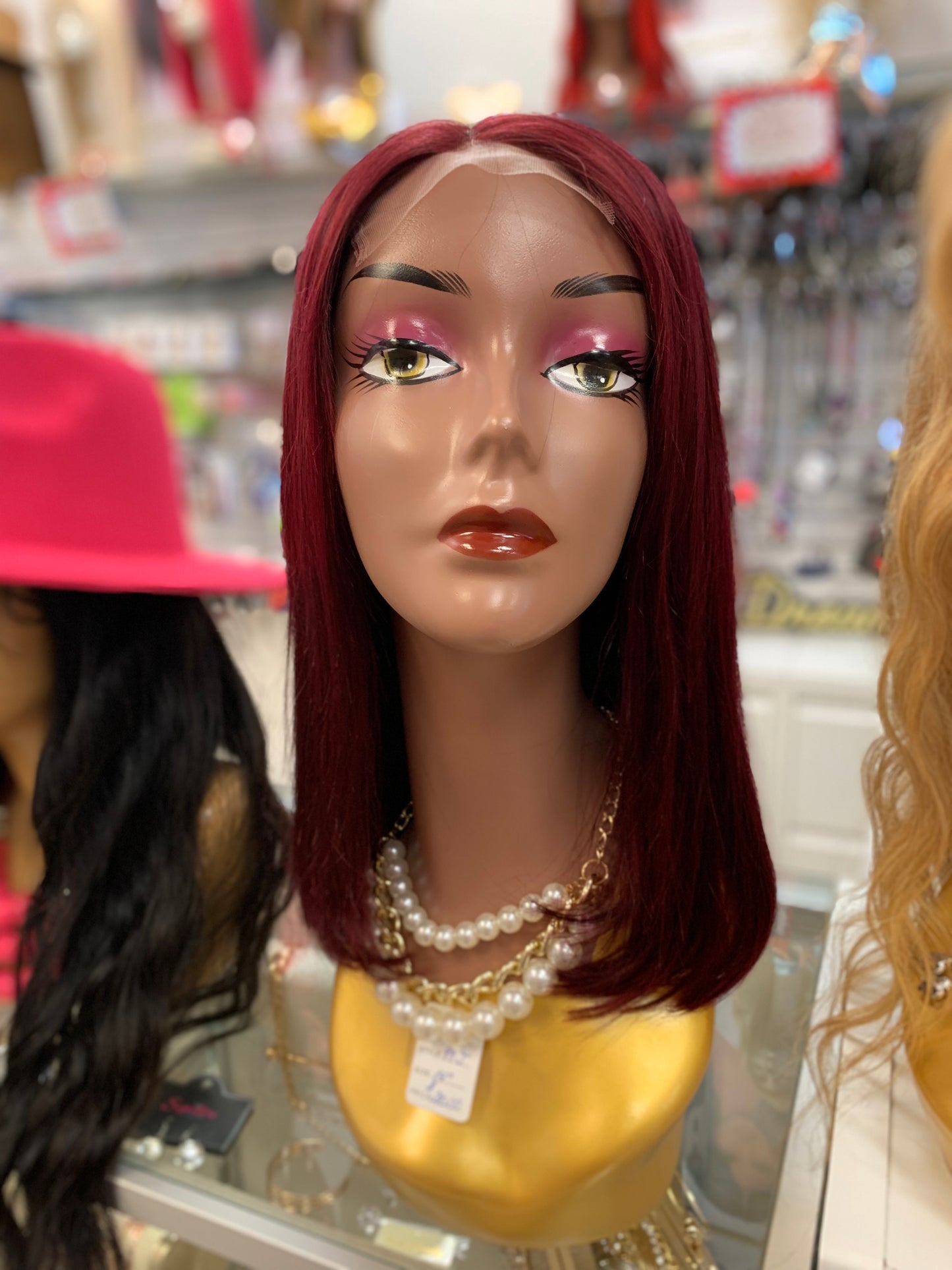 WIG Burgundy #99J Wig (Straight, Body Wave & Curly)
