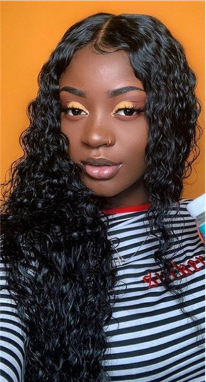 WIG Lace Front Wet & Wavy Black 1B